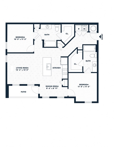 a floor plan of a home with an open floor plan with bedrooms and a staircase